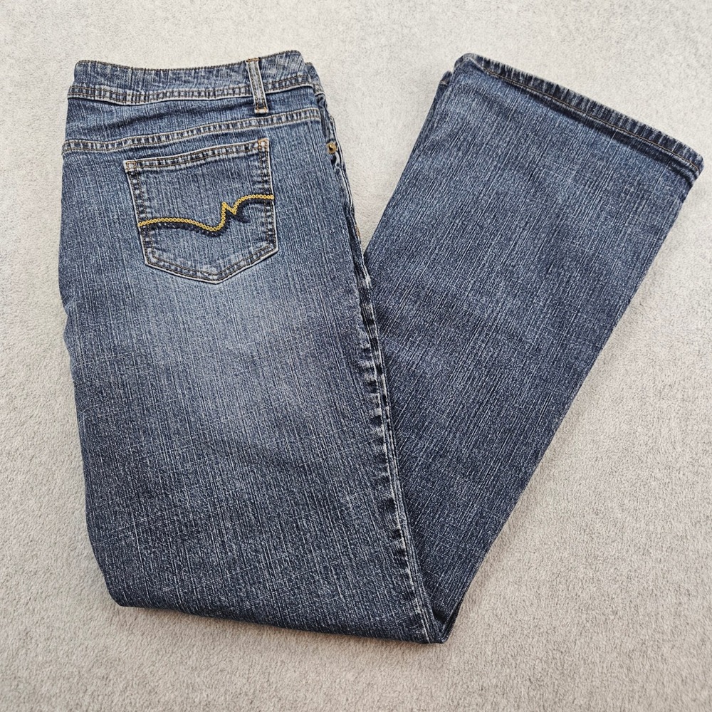 SO Jeans Women 17 Blue Flare Denim Stretch Casual Y2K Retro Classic Bottoms